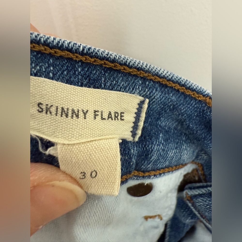 Madewell Skinny Flare High Rise Jeans Size 30 Medium Wash - Picture 4 of 6